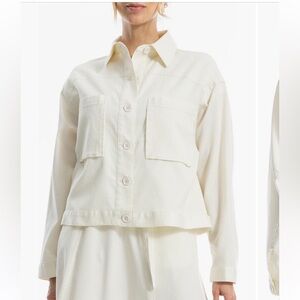 Max Studio Pique Jacket in Ecru NWT